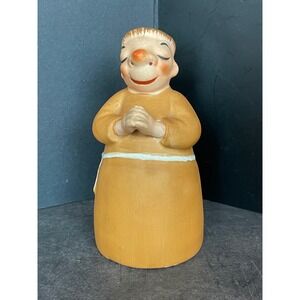 Lefton Monk Figurine Small Tan Good Praying Friar Ceramic Vintage Padre